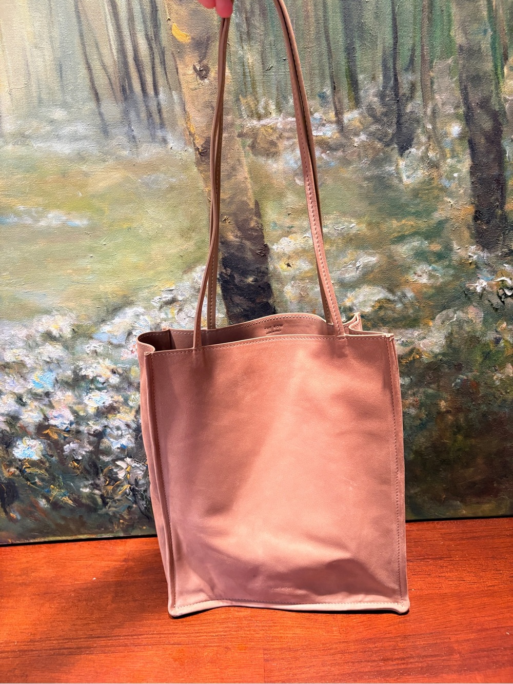 Women's Soft Pink Leather Tote Bag